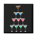 Martini Pyramid Refrigerator Magnets