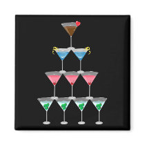 Martini Pyramid magnets by totallypainted Martini Pyramid magnets