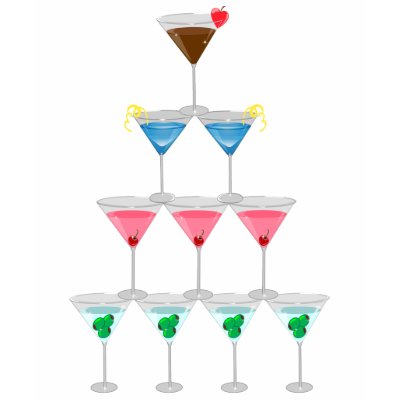 Martini Pyramid Shirt by totallypainted