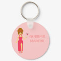 Martini Queen Keychain