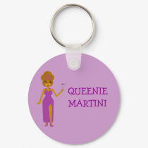 Martini Queen Keychain