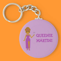 Martini Queen Keychain