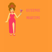 Martini Queen- White Tshirt by Derora Martini Queen- White Tshirt