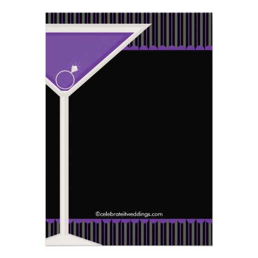 Martini Ring Cocktail Engagement Party Invitation