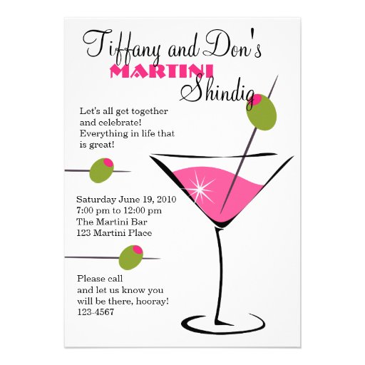 Martini Shindig! Custom Invitation