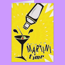 Martini Time (Blank Card / Customize) by printslink Martini Time (Blank Card / Customize)