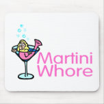 Martini Whore Pink Mousepad