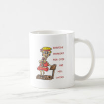 MARTINI WORKOUT FOR OVER THE HILL CHICKS MUG mugs