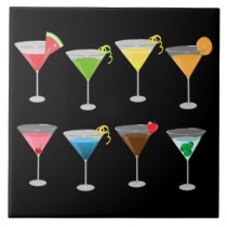 Martinis Art Ceramic Tile tiles