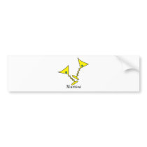 Martini's in yellow with olives bumper stickers