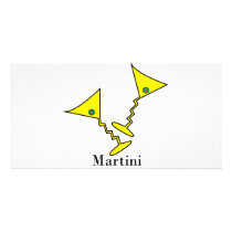 Martini's in yellow with olives photo cards