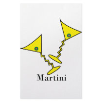 Martini's in yellow with olives stationery by Cheryldesigns Martini's in yellow with olives stationery
