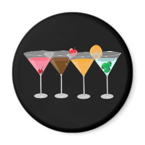 MARTINIS REFRIGERATOR MAGNET