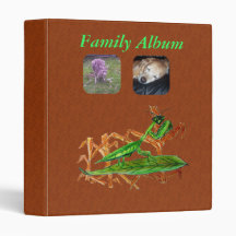 Marty the Praying Mantis Vinyl Binder