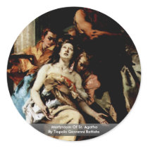 Martyrdom Of St. Agatha Round Stickers