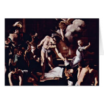 Martyrdom Of St. Matthew By Michelangelo Merisi Da Greeting Card