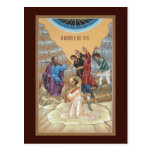 Martyrdom of St Stephen Prayer Card Postcards