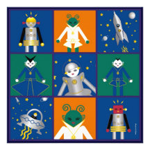 Martzkins In Outer Space Birthday Party Invitation