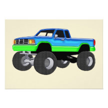 Marvelous Monster Truck Custom Invitation