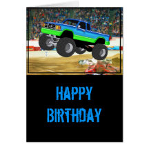 Marvelous Monster Truck in the Arena Greeting Card
