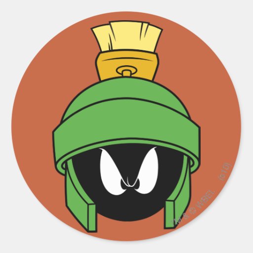 Marvin The Martian™ Mad Classic Round Sticker 