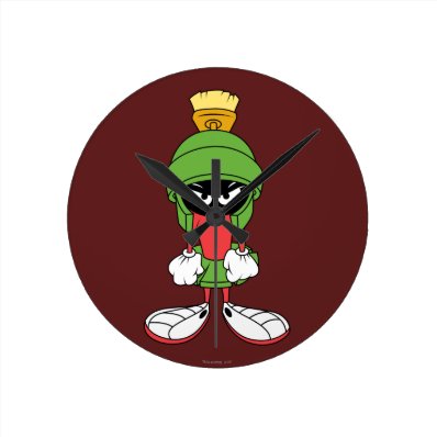 MARVIN THE MARTIAN? Upset Round Clock