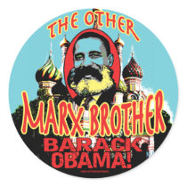 Marx Brother anti Obama Shirt Round Sticker