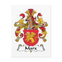 Marx Family Crest postcards