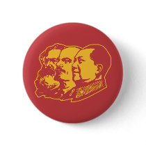 Marx Lenin Mao Portrait Buttons