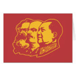 Marx Lenin Mao Portrait cards