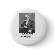 Marx Smartphone Apps Tee Pinback Buttons