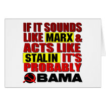 Marx, Stalin? Obama! Card