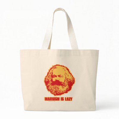 Marxism is Lazy Tote Bags by Libertymaniacs