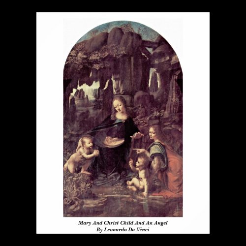 Mary And Christ Child And An Angel By Print