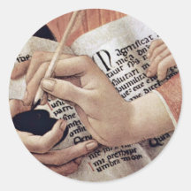 Mary And Christ Child And Five Angels Tondo Detail Sticker