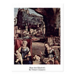 Mary And Elizabeth By Vittore Carpaccio Postcard