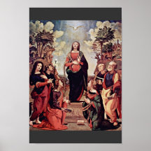 Mary And Saints: St. Catherine St. Margaret St. Jo Posters
