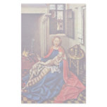 Mary And The Infant Jesus By The Fireplace stationery