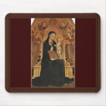 Mary And The Infant Jesus Surrounded By Six Angels Mousepad