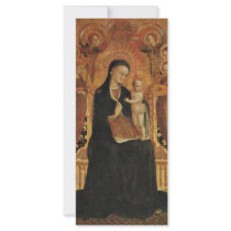 Mary And The Infant Jesus Surrounded By Six Angels Rack Card Design