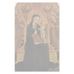 Mary And The Infant Jesus Surrounded By Six Angels Customized Stationery