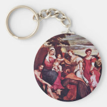 Mary And The Three Theological Virtues Key Chain