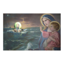 Mary and Yemaya Altar Poster posters