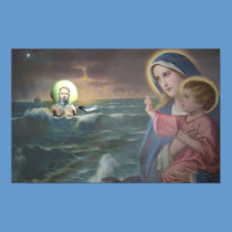 Mary and Yemaya Altar Poster posters by voodoomama Mary and Yemaya Altar Poster posters