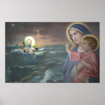 Mary and Yemaya Altar Poster