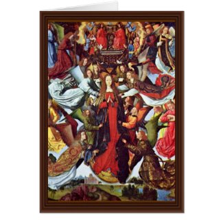 Mary As Queen Of Heaven By Meister Der Legende Der card