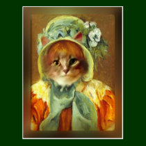 Mary Cassatt's Cat in Bonnet postcards