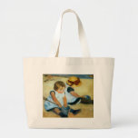 Mary Cassatt's Children on the Beach  (1884) Canvas Bags