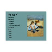 Mary Cassatt's Children on the Beach  (1884) Business Cards
