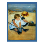 Mary Cassatt's Children on the Beach  (1884) Postcard